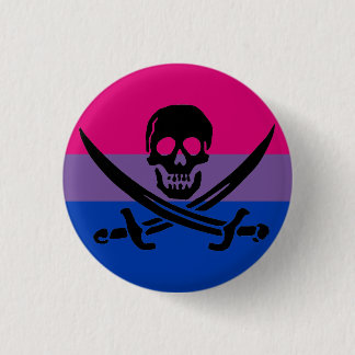 Bisexual Pirate Pride Flag Button