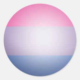 BISEXUAL PRIDE 3D COLORS -.png Classic Round Sticker