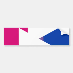 Bisexual Pride and Symbol Flag - Bumper Sticker