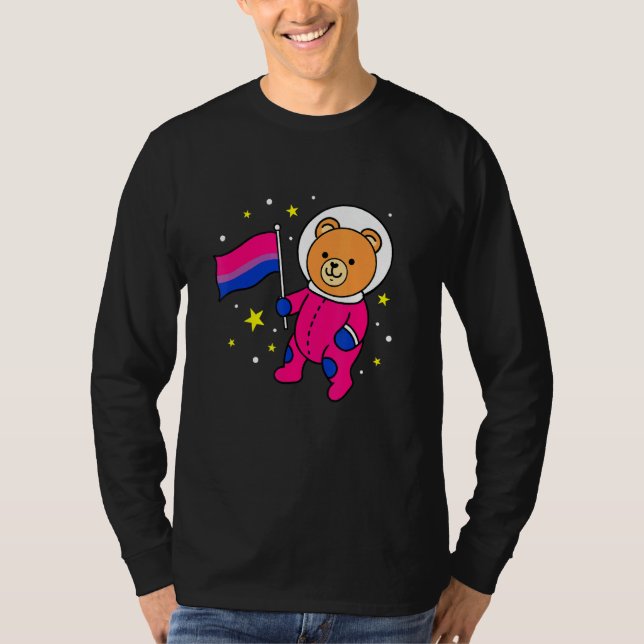 Bisexual Pride Bear In Space Bisexual T-Shirt (Front)