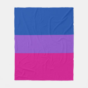 Bisexual Pride, Bold Stripes, LGBTQ PRIDE Fleece Blanket