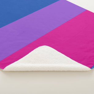 Bisexual Pride, Bold Stripes, LGBTQ PRIDE Sherpa Blanket