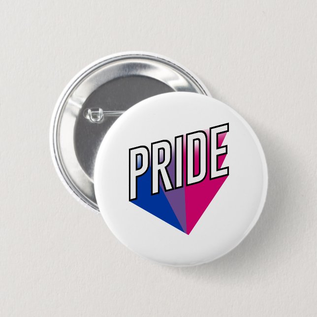 Bisexual Pride Burst 6 Cm Round Badge (Front & Back)