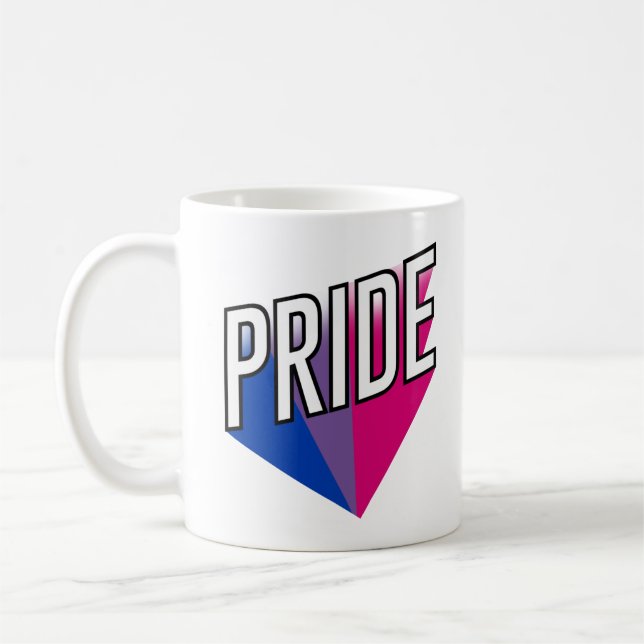Bisexual Pride Burst Coffee Mug (Left)
