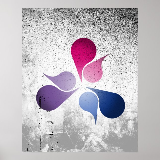 BISEXUAL PRIDE BURST POSTER (Front)