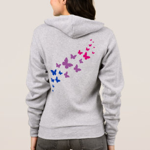 Bisexual Pride Butterfly Trail Hoodie
