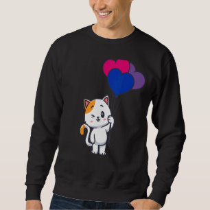 Bisexual Pride Cats Cat Pet Owner Graphic Sweatshirt