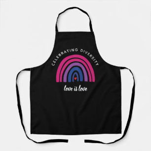 Bisexual Pride Celebrating Diversity Love Is Love Apron