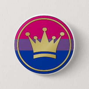 Bisexual Pride Crown 6 Cm Round Badge