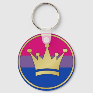 Bisexual Pride Crown Key Ring