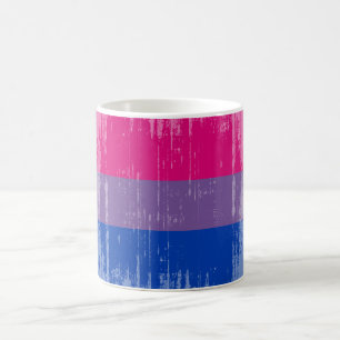 BISEXUAL PRIDE DISTRESSED DESIGN COFFEE MUG