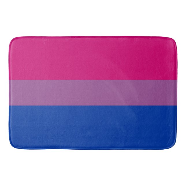 Bisexual Pride Flag Bath Mat (Front)