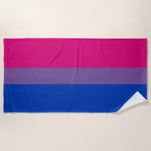 Bisexual Pride Flag Beach Towel