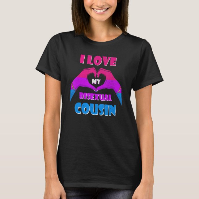 Bisexual Pride Flag Bi Flag I Love My Bisexual Cou T-Shirt (Front)
