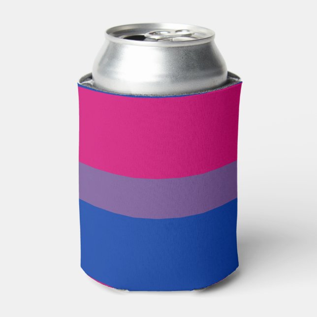 Bisexual Pride Flag Can Cooler (Can Front)