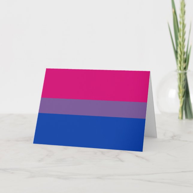 Bisexual Pride Flag Card (Front)