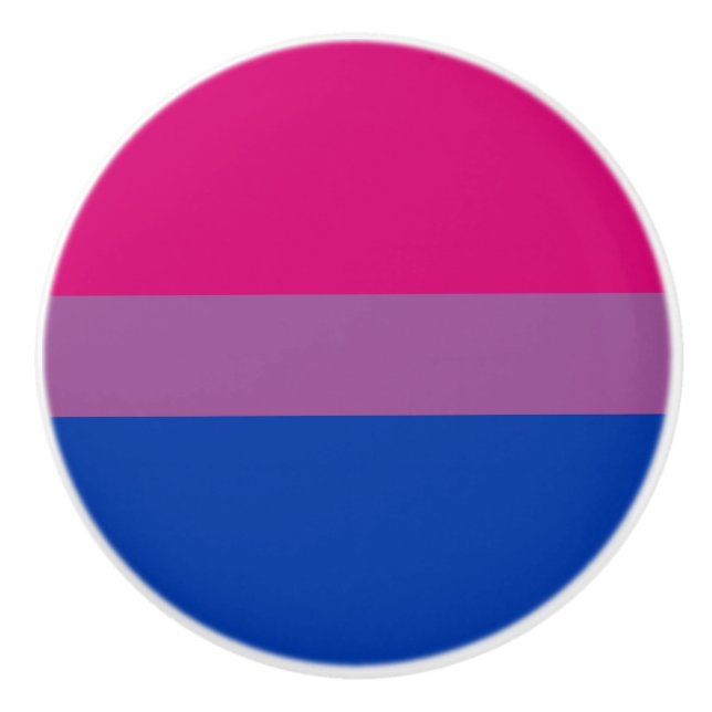 Bisexual Pride Flag Ceramic Knob (Front)