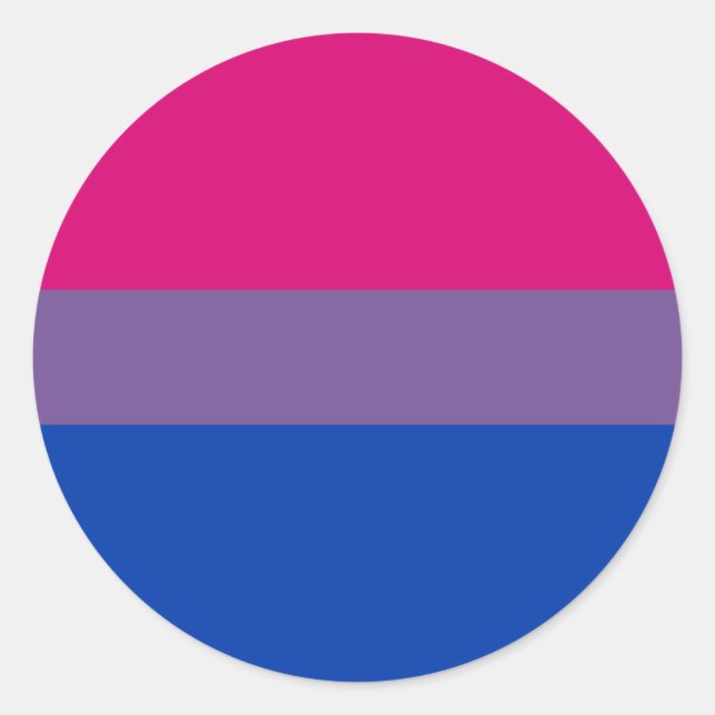 Bisexual Pride Flag Classic Round Sticker (Front)