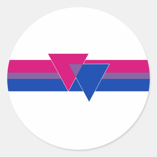 Bisexual Pride Flag Classic Round Sticker (Front)