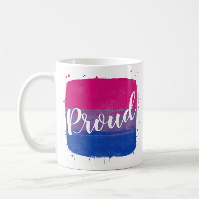 Bisexual Pride Flag Coffee Mug (Left)