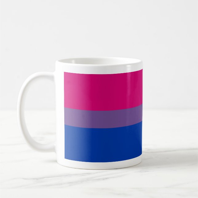 Bisexual Pride Flag Coffee Mug (Left)