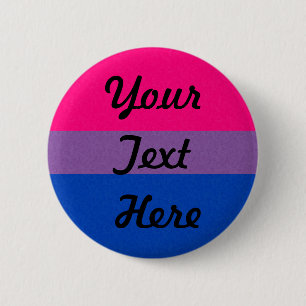 Bisexual Pride Flag Coloured Background 6 Cm Round Badge