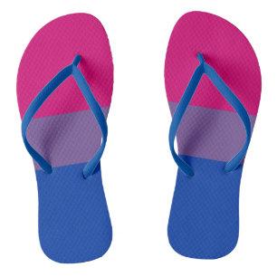 Bisexual Pride Flag Colours LGBT Flip Flops