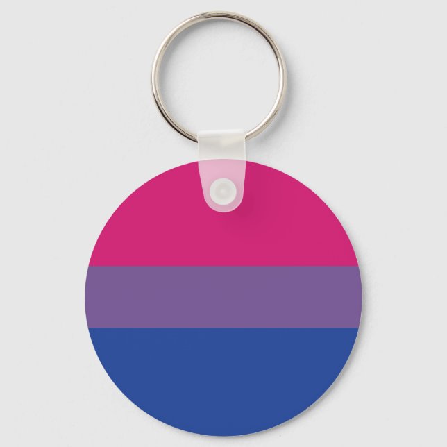 Bisexual | Pride Flag Design | Stripes | Key Ring (Front)