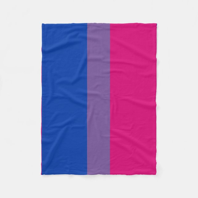 Bisexual Pride Flag Fleece Blanket (Front)