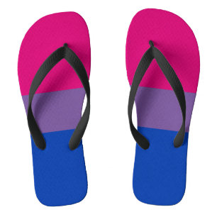 Bisexual Pride Flag Flip Flops