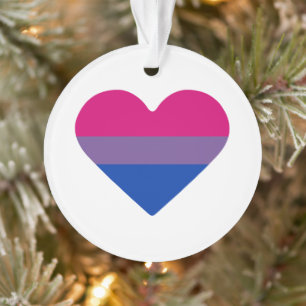 Bisexual Pride Flag Heart Ornament