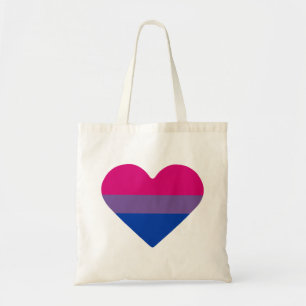 Bisexual Pride Flag Heart Tote Bag