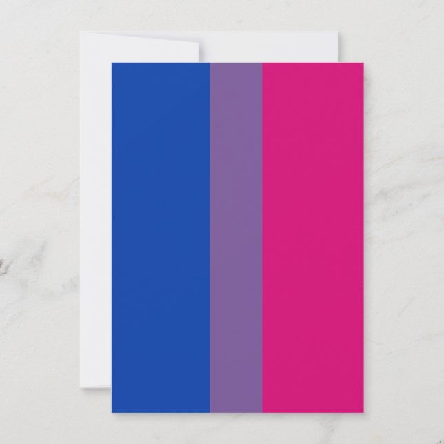 Bisexual Pride Flag Holiday Card (Front)