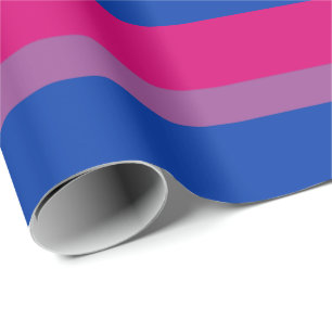 Bisexual Pride Flag Horizontal Wrapping Paper