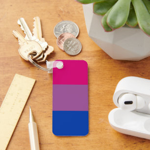 Bisexual Pride Flag Key Ring