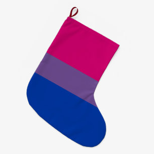 Bisexual Pride Flag Large Christmas Stocking