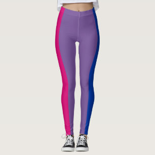 Bisexual Pride Flag LGBTQ+ Vertical Stripe Leggings