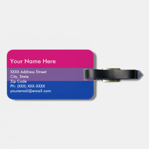 Bisexual Pride Flag Luggage Tag