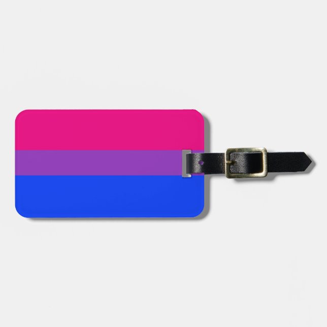Bisexual Pride Flag Luggage Tag (Front Horizontal)