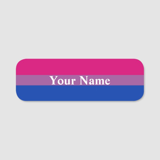 Bisexual Pride Flag Name Tag (Front)