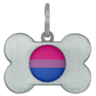 Bisexual Pride Flag Pet ID Tag