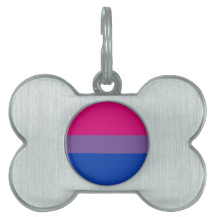 Bisexual Pride Flag Pet ID Tag