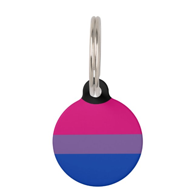Bisexual Pride Flag Pet Tag (Front)