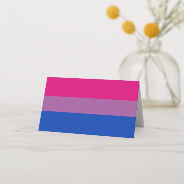 Bisexual Pride Flag Place Card (Front)