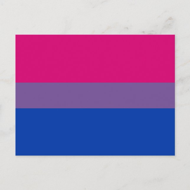 Bisexual Pride Flag Postcard (Front)