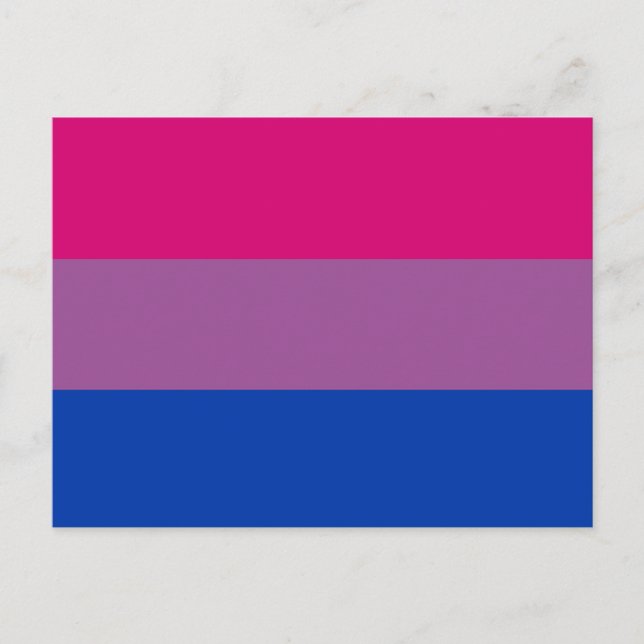 Bisexual Pride Flag Postcard (Front)