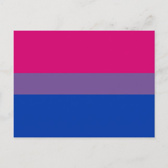 Bisexual Pride Flag Postcard (Front)