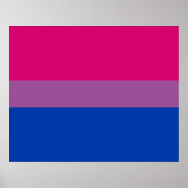 Bisexual Pride Flag Poster (Front)