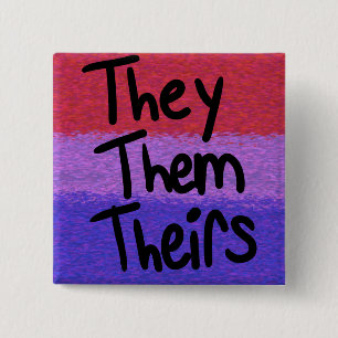 Bisexual pride flag pronouns pin they/them