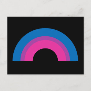 Bisexual Pride Flag Rainbow Postcard